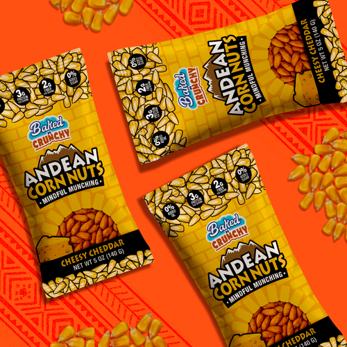 3 Pack Andean Corn Nuts - CHEESY CHEDDAR